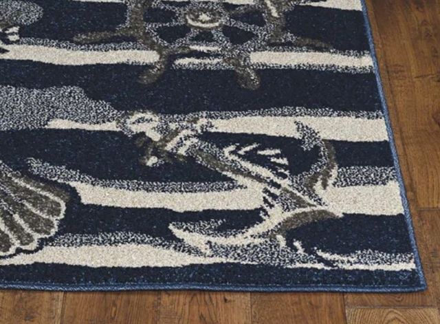 KAS Rugs Lucia Blue Seashore 5'x8' Area Rug-1