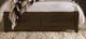 Vaughan-Bassett Lodge & Loft Dark Oak/Ivory Cream Upholstered King Panel Storage Bed-2