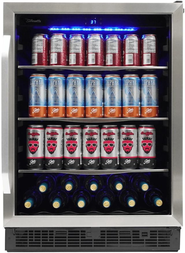 Silhouette® Riccotta 24" 5.7 Cu. Ft. Stainless Steel Built-In Beverage Center-3