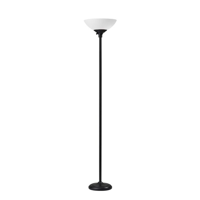 Adesso® Glenn Antique Black 300W Torchiere-0