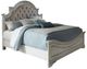 Liberty Furniture Magnolia Manor Antique White/Weathered Bark California King Upholstered Panel Bed-0