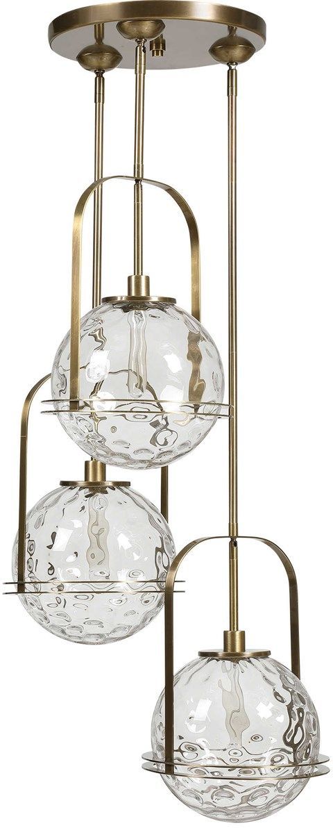 Uttermost® Mimas Antique Brass 3-Light Cluster Pendant-3