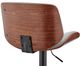 Armen Living Brock Gray/Walnut/Black Adjustable Bar Stool-4