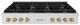 ZLINE Paramount Series Autograph Edition 48" Satin Stainless Steel Gas Cooktop with Polished Gold Accents-0