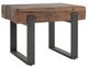 Classic Home Duarte Rustic Brown 30" End Table with Black Base-0