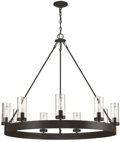 YHD Black 9-Light Chandelier-0