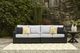 Signature Design by Ashley® Beachcroft 2-Piece Black/Light Gray Aluminum/Resin Wicker Outdoor Loveseat with Cushion-4