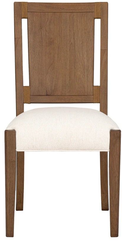 Flexsteel® Lincoln 2-Piece Beige/Walnut Upholstered Dining Side Chairs-4