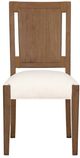 Flexsteel® Lincoln 2-Piece Beige/Walnut Upholstered Dining Side Chairs-4