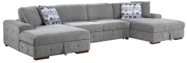 Homelegance® Raife 3-Piece Gray U-Shape Sectional-0