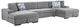 Homelegance® Raife 3-Piece Gray U-Shape Sectional-0