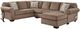 Nationwide Furniture Distributors 3-Piece Cocoa Right-Arm Facing Sectional and Chaise-0