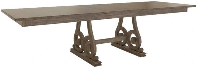 Mavin Customizable  84" Rectangular Extendable Dining Table with 18" Leaf-0