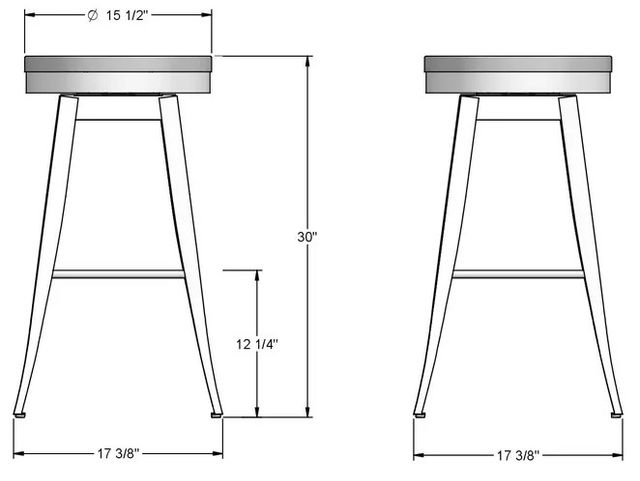 Amisco Customizable Grace Swivel Bar Stool-2