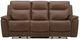 Liberty Furniture Collins York Chestnut Leather Power Reclining Sofa-3