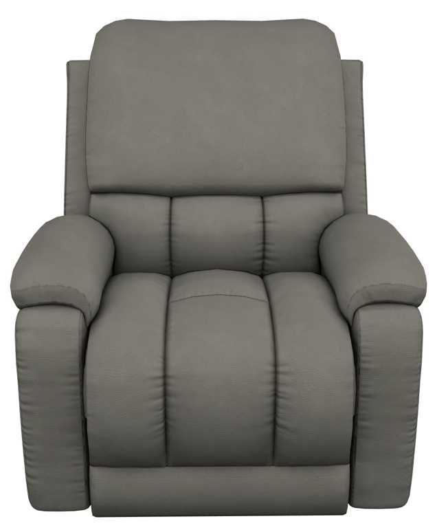 La-Z-Boy® Greyson Blue Grey Leather Power Rocking Recliner with Headrest and Lumbar-1