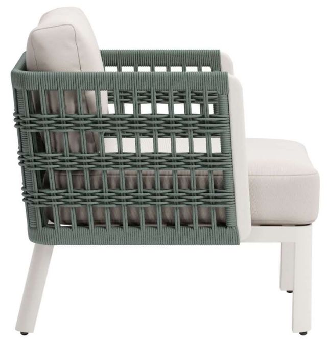 Zuo® Modern Bridgehampton White Aluminum Fabric Outdoor Accent Chair-2