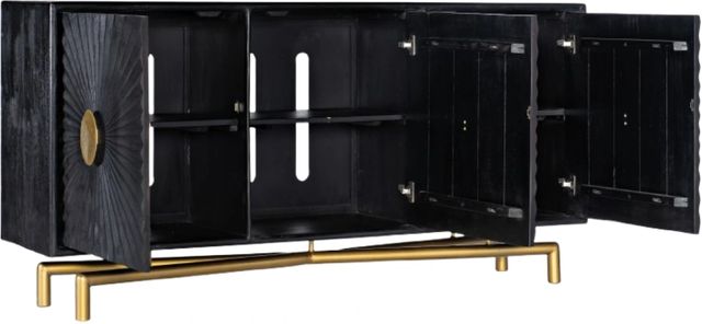 Hooker® Furniture Black Rustic 69" Entertainment Console-2