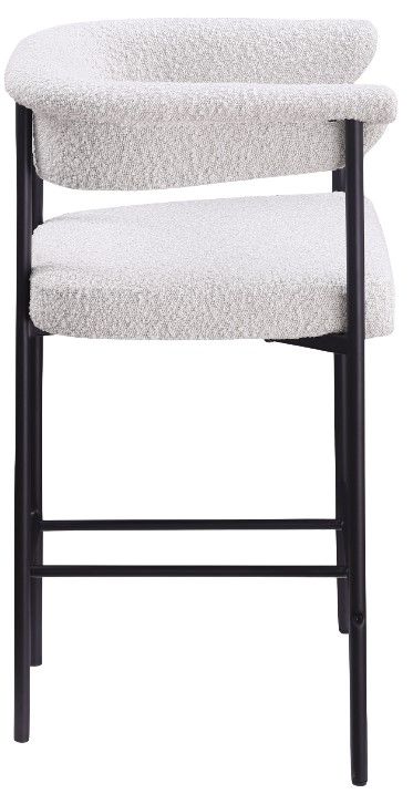 Meridian Furniture Malin Cream/Matte Black Counter Stool-2