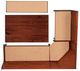 Linon Chelsea 4-Piece Beige/Walnut Nook Set with Cushion-5