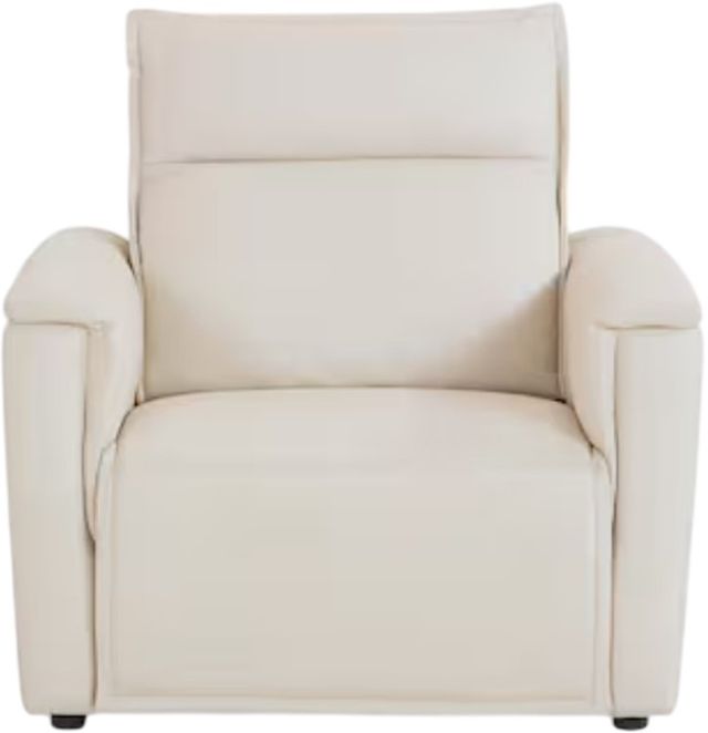 Bassett® Furniture Club Level Chauncey Vanilla Leather Power Recliner-1