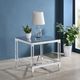 Coaster® Lindley Tempered Mirror Top End Table with Chrome Base-4
