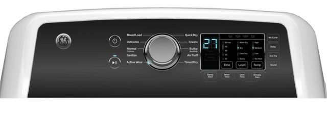 GE® 7.4 Cu. Ft. White Front Load Gas Dryer-4