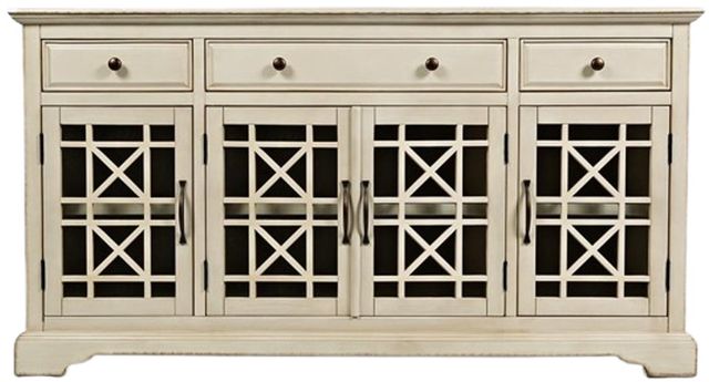 Jofran Inc. Craftsman Antique Cream 60" Media Console-2