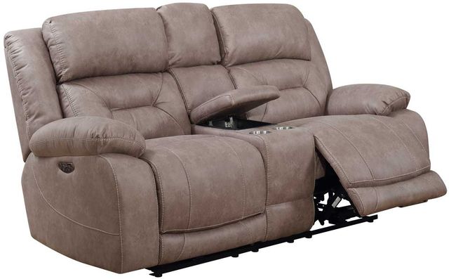 Steve Silver Co. Aria Desert Sand Power Reclining Loveseat with Console-1