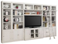 Parker House® Boca 7-Piece Cottage White Entertainment Wall Set
