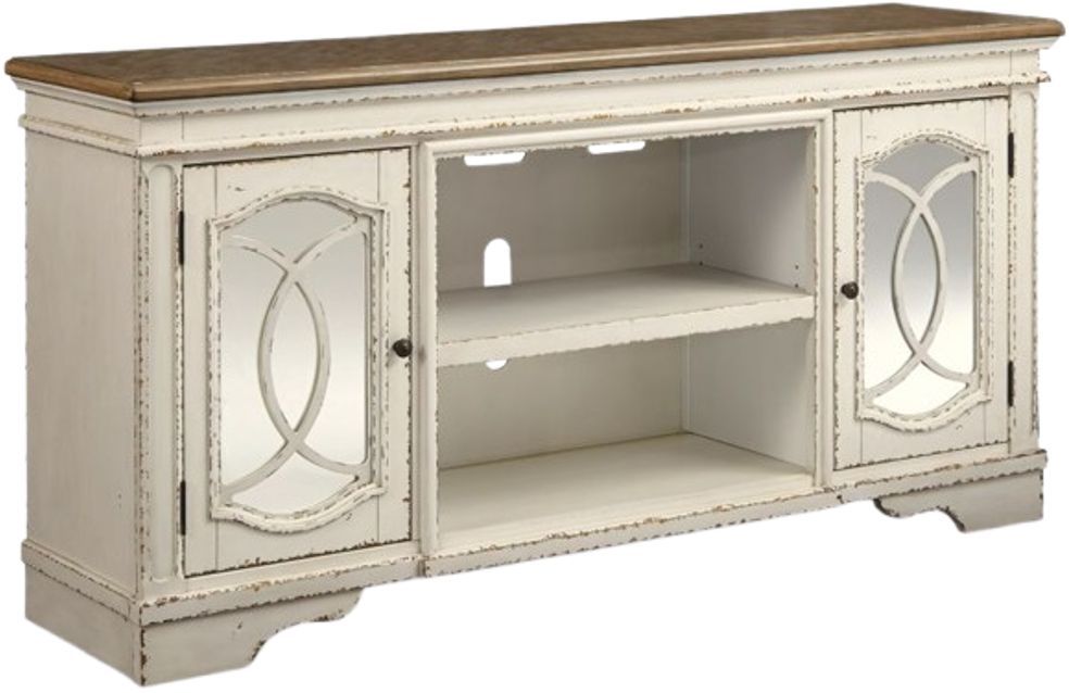 Signature Design by Ashley® Realyn Chipped White TV Stand