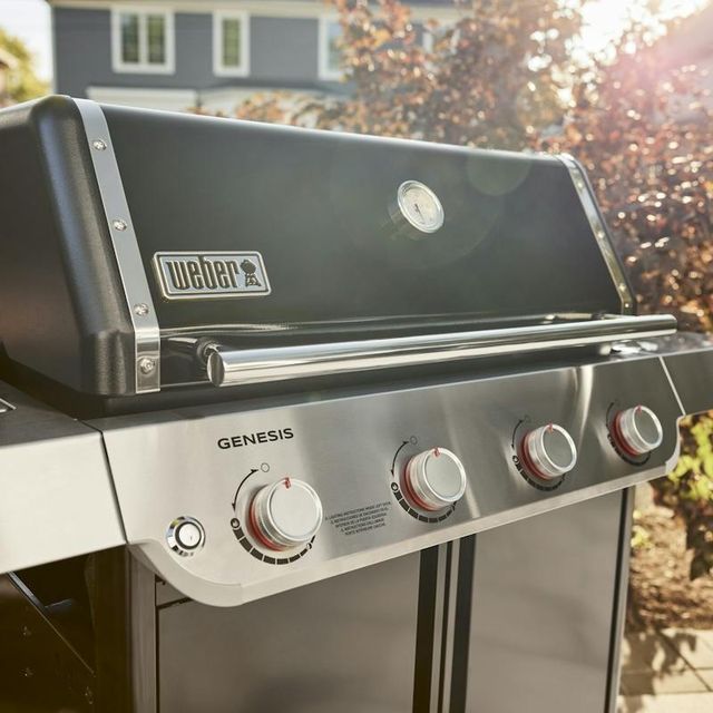 Weber® Genesis E-415 4-Burner Black Freestanding Liquid Propane Grill-2