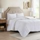 Olliix by Sleep Philosophy White King Cotton 300 Thread Count Cover Tencel® Filled Down Alternative Comforter Antimicrobial BI-OME Odor Eliminator-0