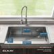 Elkay Crosstown® 3-Piece Polished Satin 35-7/8" x 20-1/4" x 9" Single Bowl Farmhouse Sink Set-4