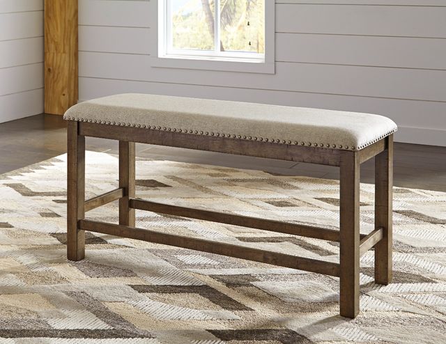 Signature Design by Ashley® Moriville Beige Counter Dining Bench-2