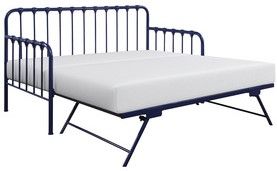 Mazin Furniture Constance Navy Navy Blue Daybed With Trundle-1