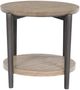 Signature Design by Ashley® Dyonton Light Grayish Brown Top End Table with Gunmetal Base-2
