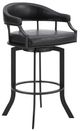 Armen Living Edy Black Swivel Bar Stool-0