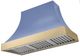 AGA Cascade 48" Carnaby Blue Wall Mounted Range Hood with Brushed Brass Trim-0