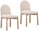 Dovetail Furniture Hiro 2-Piece Natural/Yukon Cream Dining Side Chair Set-0