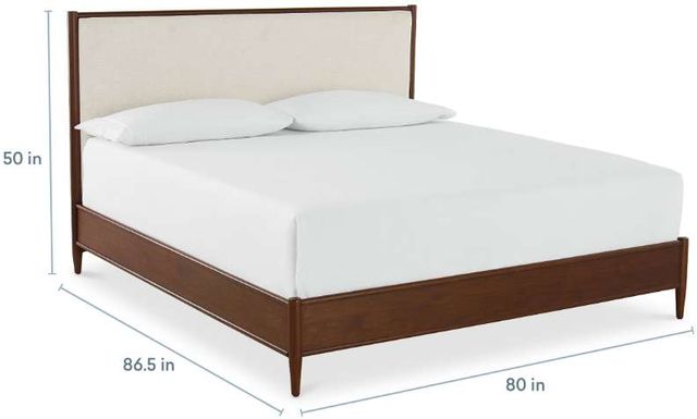 Bassett® Furniture Copenhagen Espresso King Upholstered Panel Bed-3