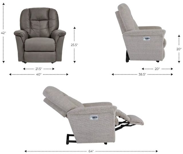 La-Z-Boy® Jasper Sage Power Wall Recliner with Headrest and Lumbar-2