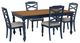 Powell® Trimble 5-Piece Beige/Brown/Navy Dining Set-0
