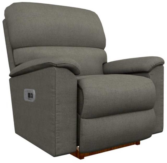 La-Z-Boy® Brooks Gray Power Rocking Recliner with Headrest-0