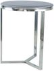 A & B Home Meeda 2-Piece Round Silver With Stainless Steel Base Nesting Tables-2