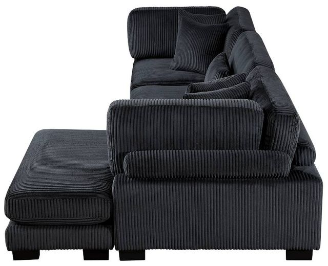Homelegance® Traverse 3-Piece Black Modular Sectional with Reversible Chaise-3
