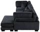 Homelegance® Traverse 3-Piece Black Modular Sectional with Reversible Chaise-3