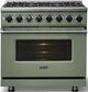 Viking® 7 Series 36" Eucalyptus Pro Style Dual Fuel Range-4