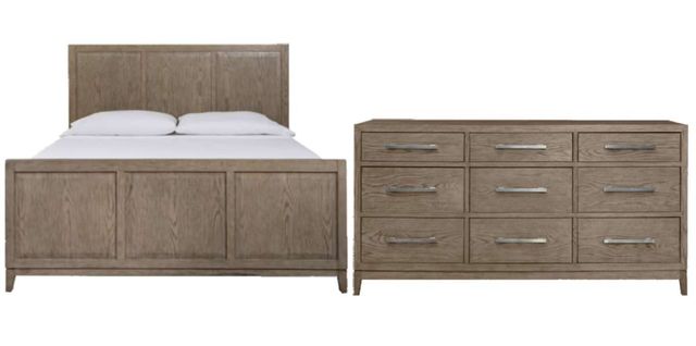 Signature Design by Ashley® Chrestner 2-Piece Gray King Panel Bed Set-0