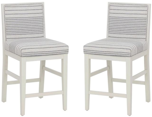 Linon Ramsey 2-Piece Gray/White Counter Stool-0